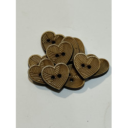 patterend Heart buttons x10