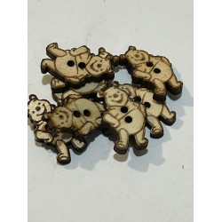 Bear buttons x 5